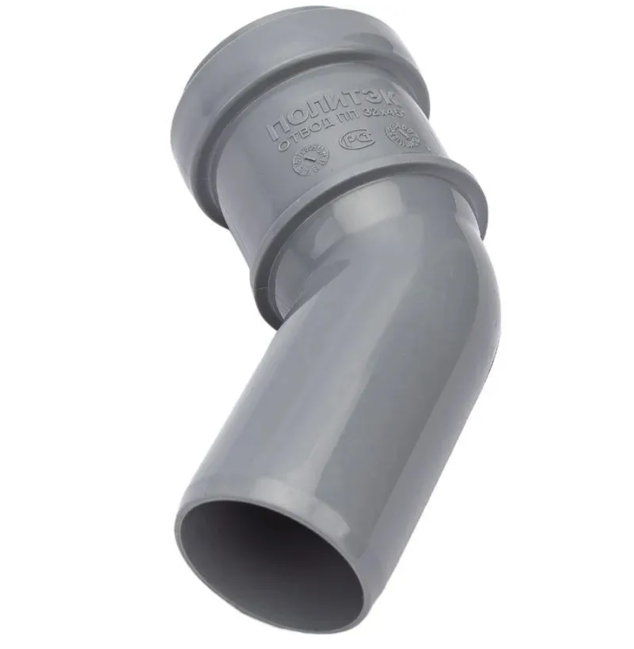 ОТВОД  Ф 32х45*   Политэк  1/60
