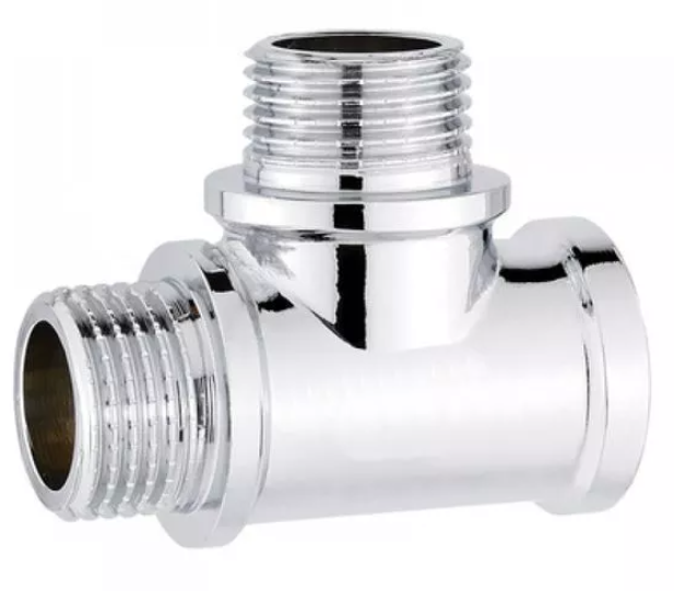 Тройник  хром  1/2"шшг TIM   20/80